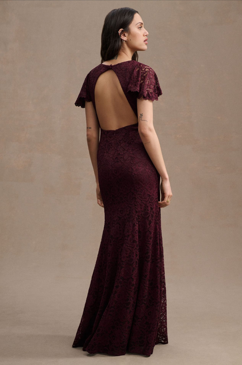 BHLDN Juliet Short-Sleeve V-Neck Lace Gown BHLDN Juliet Short-Sleeve V-Neck Lace Gown