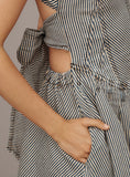 Load image into Gallery viewer, Pilcro Square-Neck Tie-Back Denim Mini Dress
