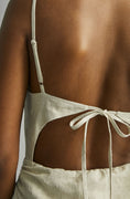 Load image into Gallery viewer, Flat White Ruched Mini Dress
