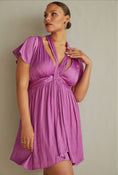 Load image into Gallery viewer, By Anthropologie Deep V-Neck Vibrant Mini Dress
