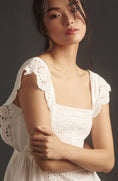 Load image into Gallery viewer, English Factory Sleeveless Square-Neck Eyelet Midi Dress
