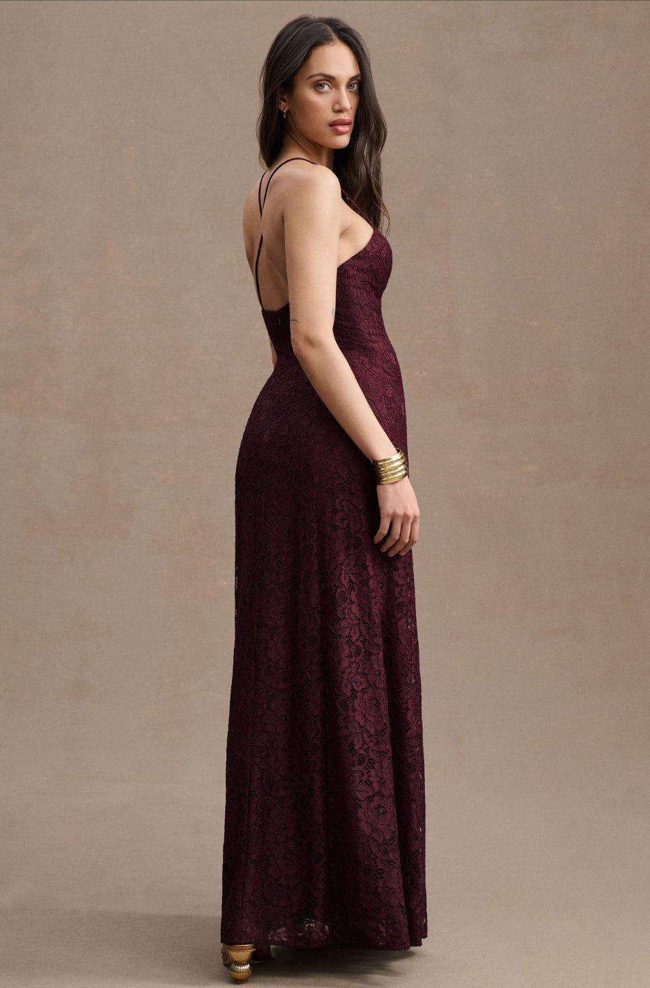 BHLDN Emma Sweetheart Lace Gown 16 / Dark Berry BHLDN Emma Sweetheart Lace Gown 16 / Dark Berry