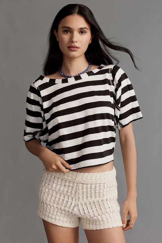 Pilcro Cotton Short-Sleeve Top