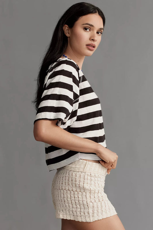 Pilcro Cotton Short-Sleeve Top