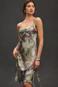 Load image into Gallery viewer, By Anthropologie Sweetheart Neck Scarf Crinkle Midi Dress
