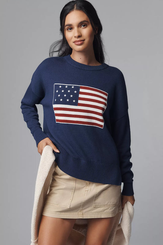 Beach Riot x Anthropologie Callie Americana Jumper