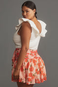 Load image into Gallery viewer, Maeve Ruffled Linen Wrap Mini Skirt
