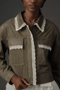 Load image into Gallery viewer, Dolan Left Coast Lace-Trim Faux-Suede Jacket
