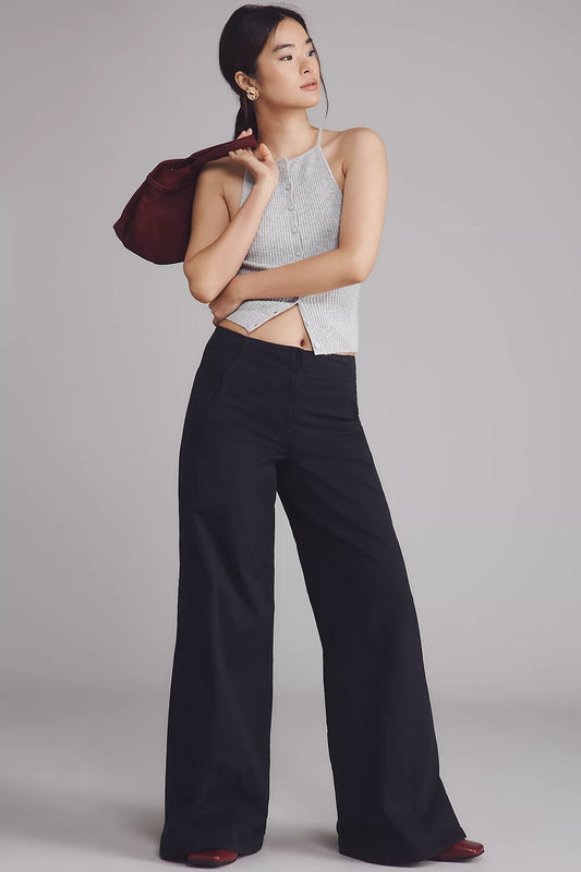 Maeve Scallop Wide-Leg Pants