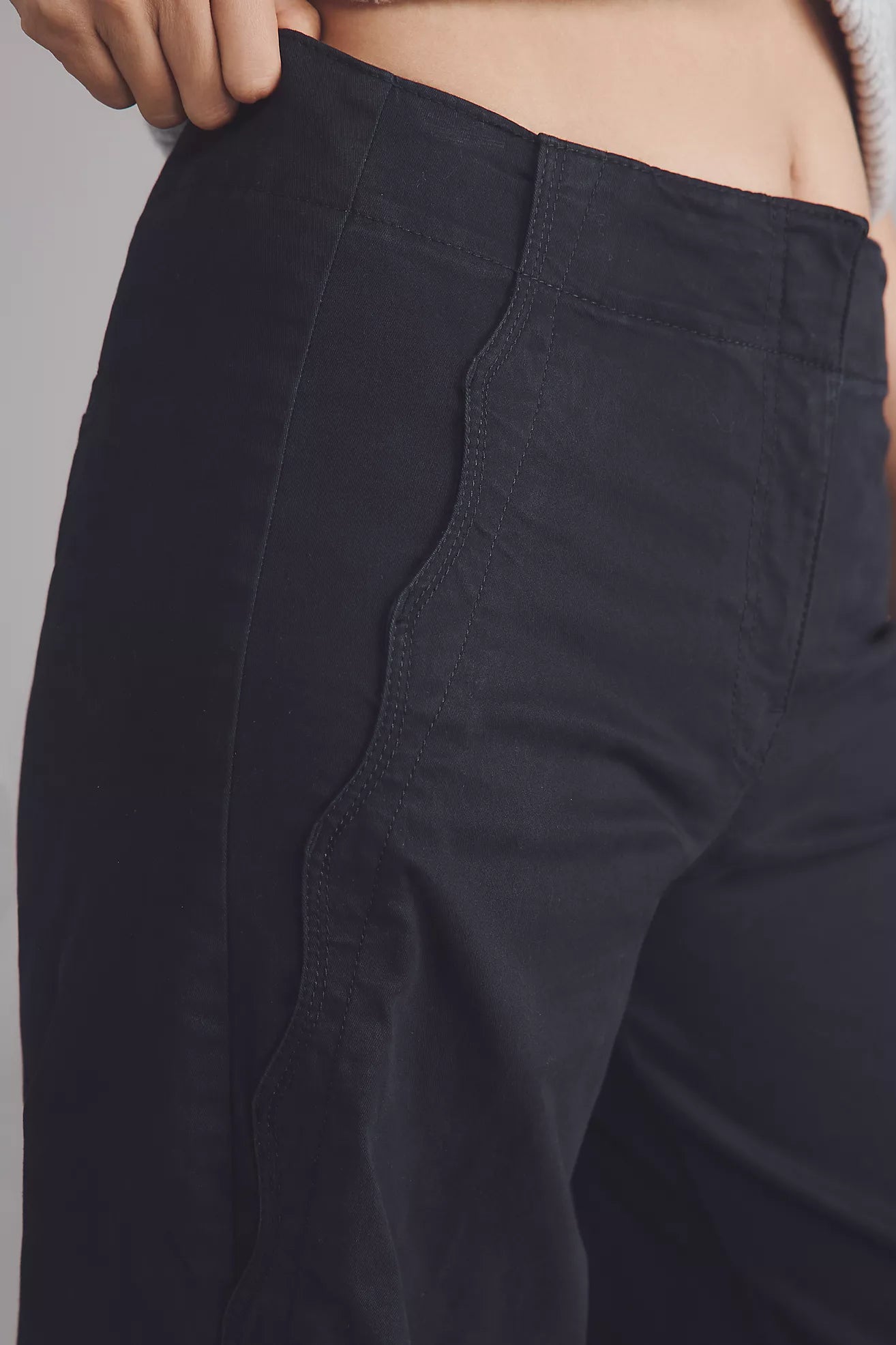 Maeve Scallop Wide-Leg Pants