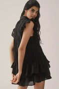 Load image into Gallery viewer, By Anthropologie Sleeveless Ruffle Mini Shirt Dress
