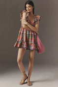 Load image into Gallery viewer, Pilcro Short-Sleeve Mini Babydoll Dress
