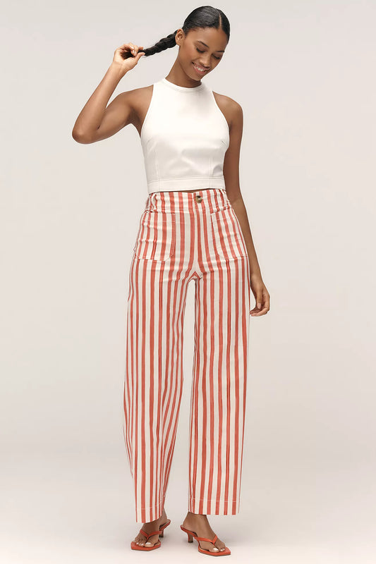 The Nephthys Illustrated! Colette Crop Wide-Leg Trousers by Maeve