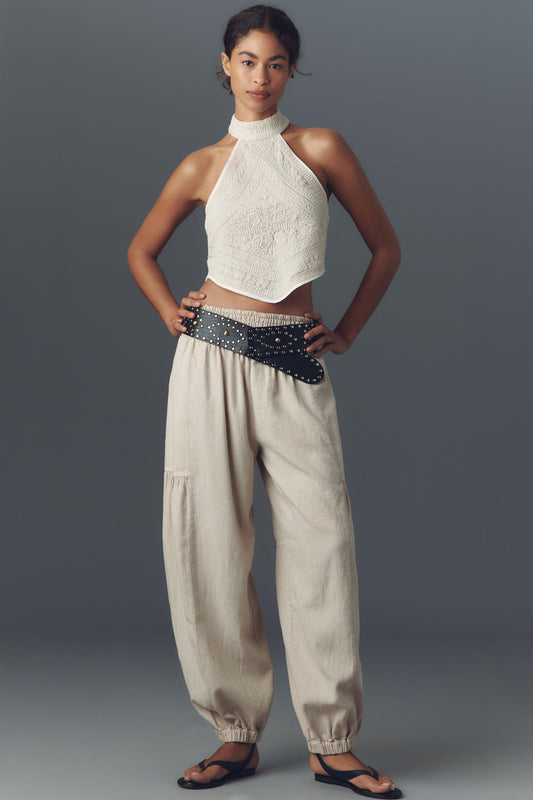 Pilcro Relaxed Linen Blend Pull-On Pants