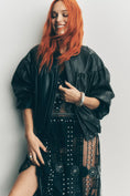 Load image into Gallery viewer, By Anthropologie Faux Leather Crop Bubble Bomber Jacket
