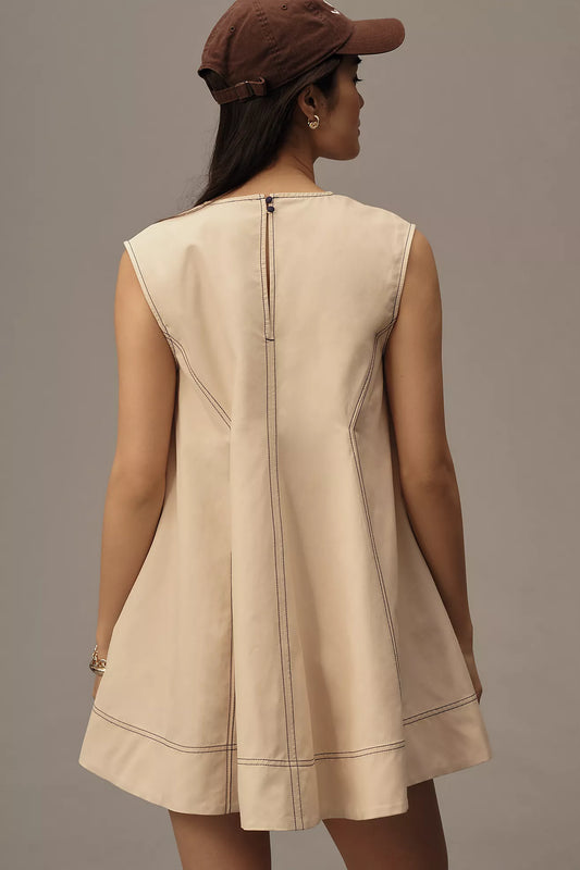 Maeve V-Neck Cutout Mini Swing Dress
