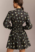 Load image into Gallery viewer, The Tommie Long-Sleeve Smocked Front-Zip Mini Shirtdress
