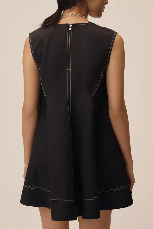 Maeve Sleeveless V-Neck Mini Swing Dress