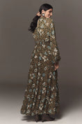 Load image into Gallery viewer, The Somerset Long-Sleeve Mock-Neck Chiffon Maxi Dress
