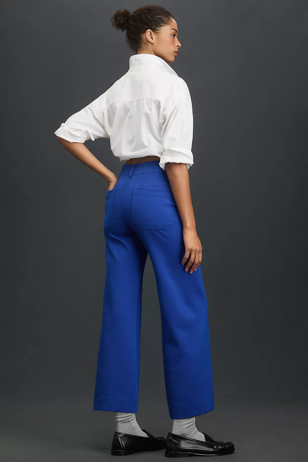 The Colette Knit Crop Wide-Leg Pants by Maeve