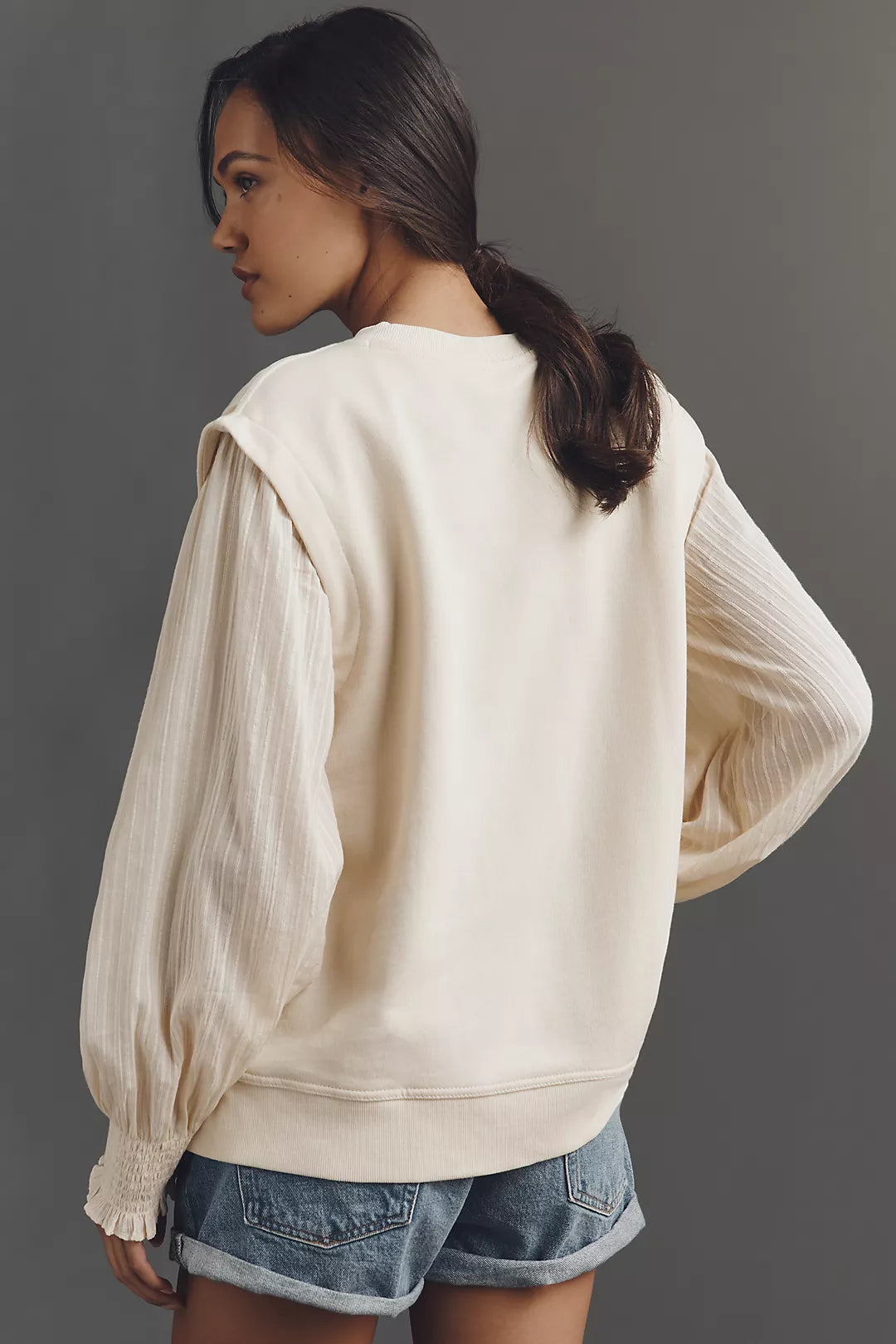 By Anthropologie Floral Cutwork Pullover