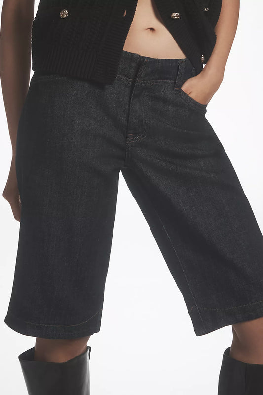 Pilcro Low-Rise Straight-Leg Riding Capri Jeans