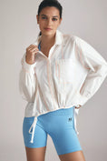 Load image into Gallery viewer, By Anthropologie Drawstring Buttondown Top
