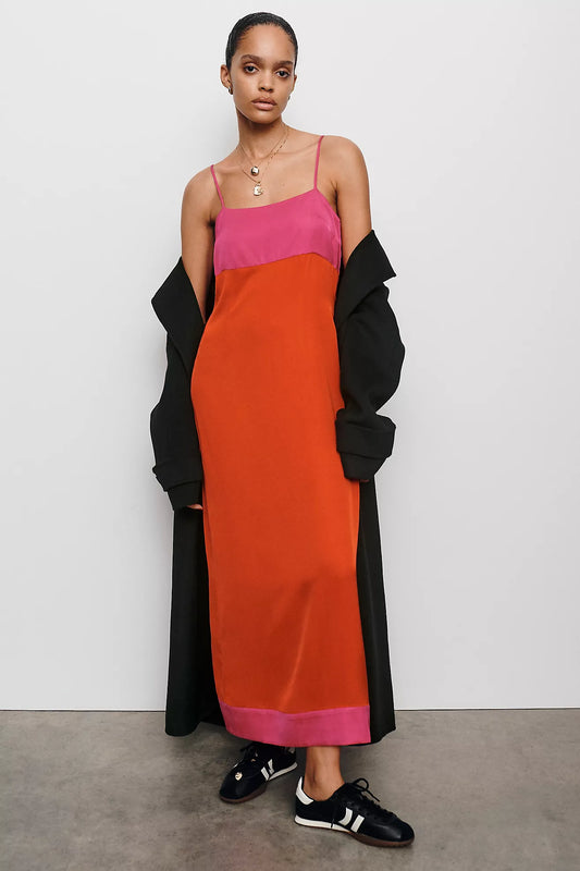 By Anthropologie Colourblock Column Midi Dress