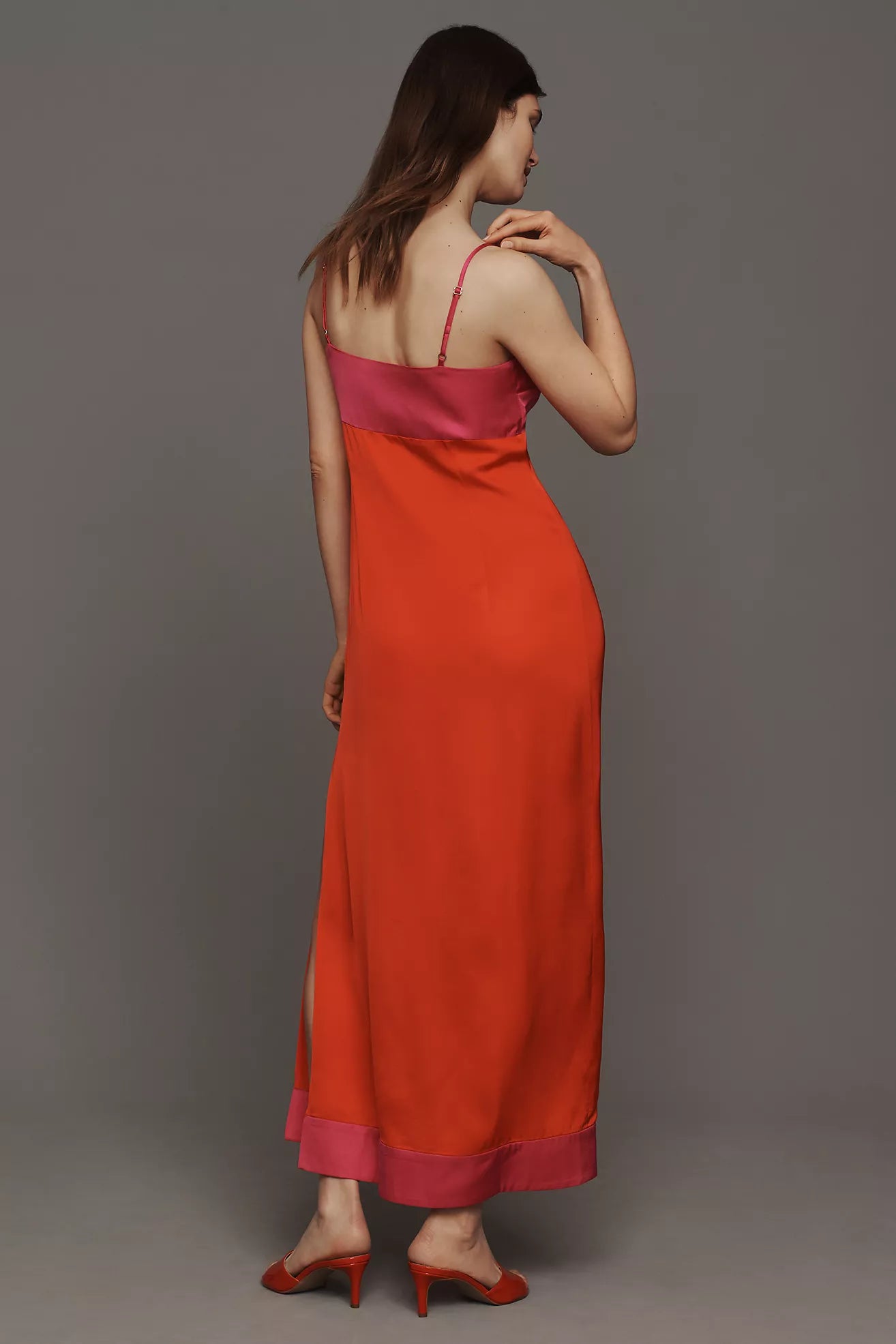 By Anthropologie Colourblock Column Midi Dress