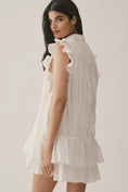 Load image into Gallery viewer, By Anthropologie Sleeveless Ruffle Mini Shirt Dress
