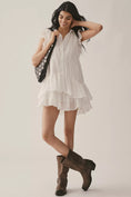 Load image into Gallery viewer, By Anthropologie Sleeveless Ruffle Mini Shirt Dress

