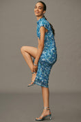 Load image into Gallery viewer, The Maya Ruched Cowl-Neck Dress: Mesh Edition
