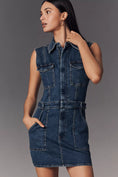 Load image into Gallery viewer, Good American Fit For Success Sleeveless Denim Mini Dress
