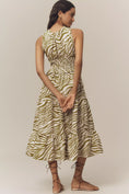 Load image into Gallery viewer, By Anthropologie Sleeveless Poplin Smocked Midi Dress
