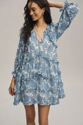 Load image into Gallery viewer, By Anthropologie Long-Sleeve Ruffle Mini Dress
