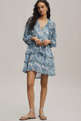 Load image into Gallery viewer, By Anthropologie Long-Sleeve Ruffle Mini Dress
