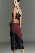 Load image into Gallery viewer, By Anthropologie Lace-Trim Midi Slip Skirt

