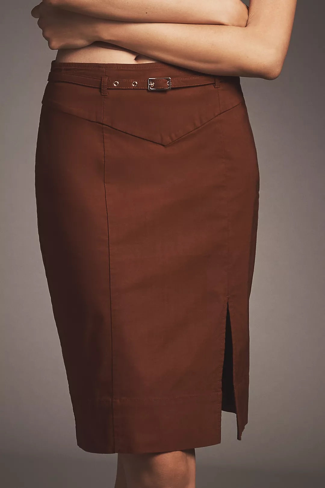 By Anthropologie Belted Pencil Skirt
