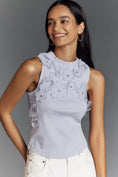 Load image into Gallery viewer, By Anthropologie Sleeveless 3D Floral Appliqué Top
