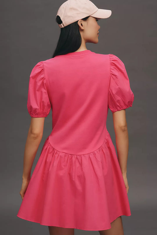 English Factory Short-Sleeve Babydoll Mini Dress