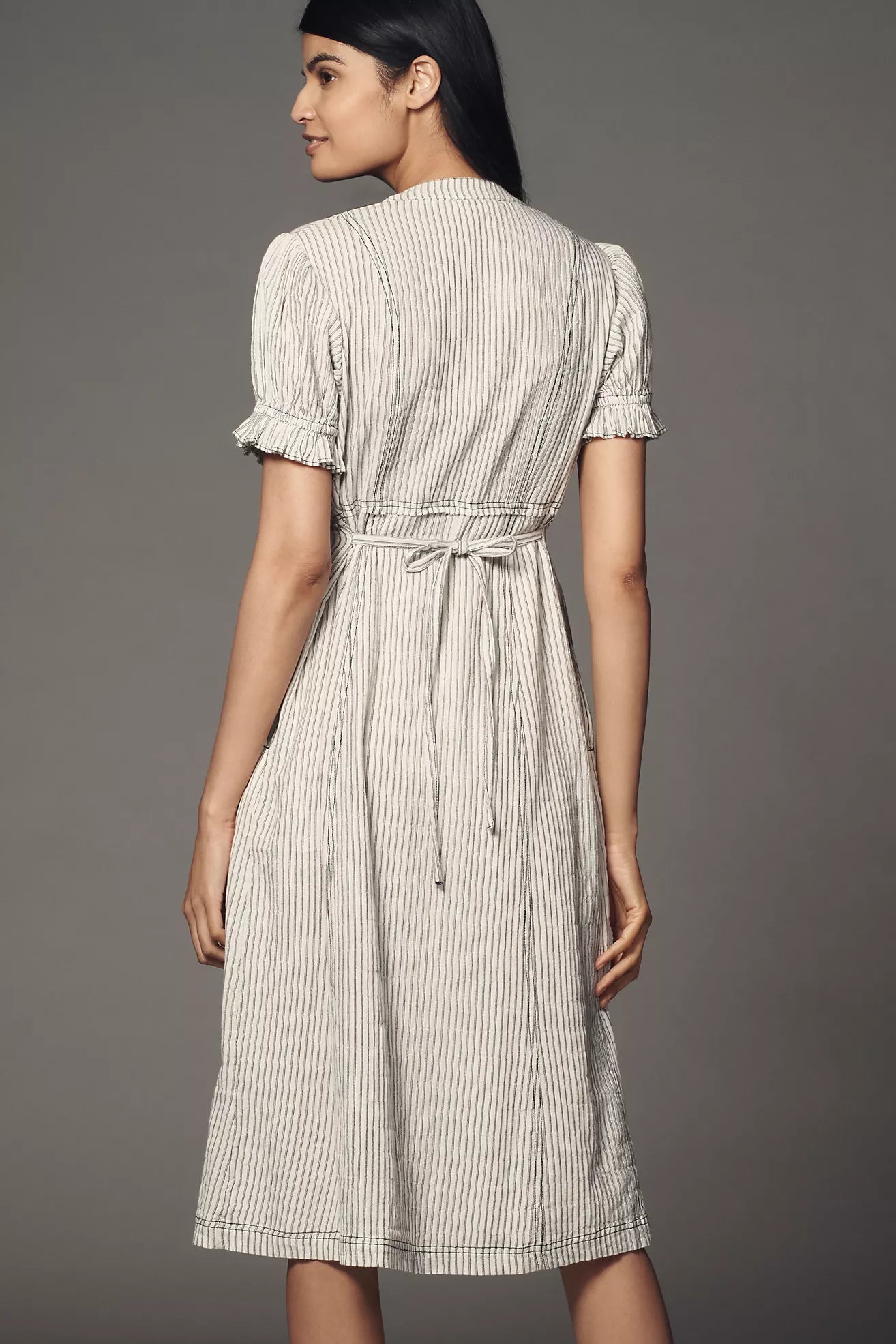 Pilcro Short-Sleeve Babydoll Midi Shirt Dress katie + hubbell Pilcro Short-Sleeve Babydoll Midi Shirt Dress katie + hubbell