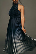 Load image into Gallery viewer, By Anthropologie Pleated Halter Midi Dress
