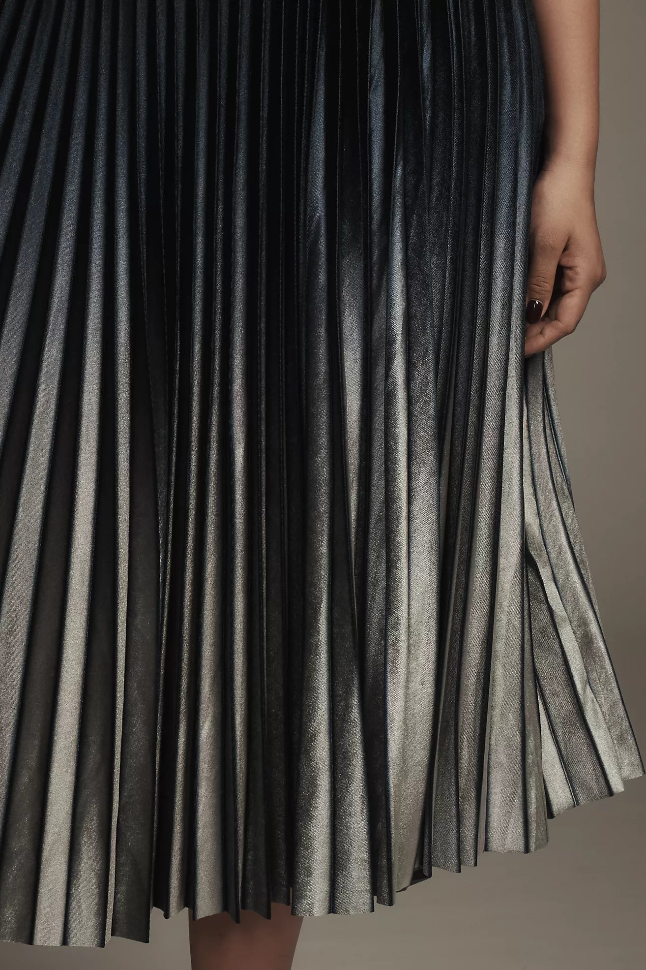 By Anthropologie Pleated Halter Midi Dress