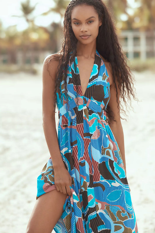 By Anthropologie Sleeveless Cutout Midi Dress