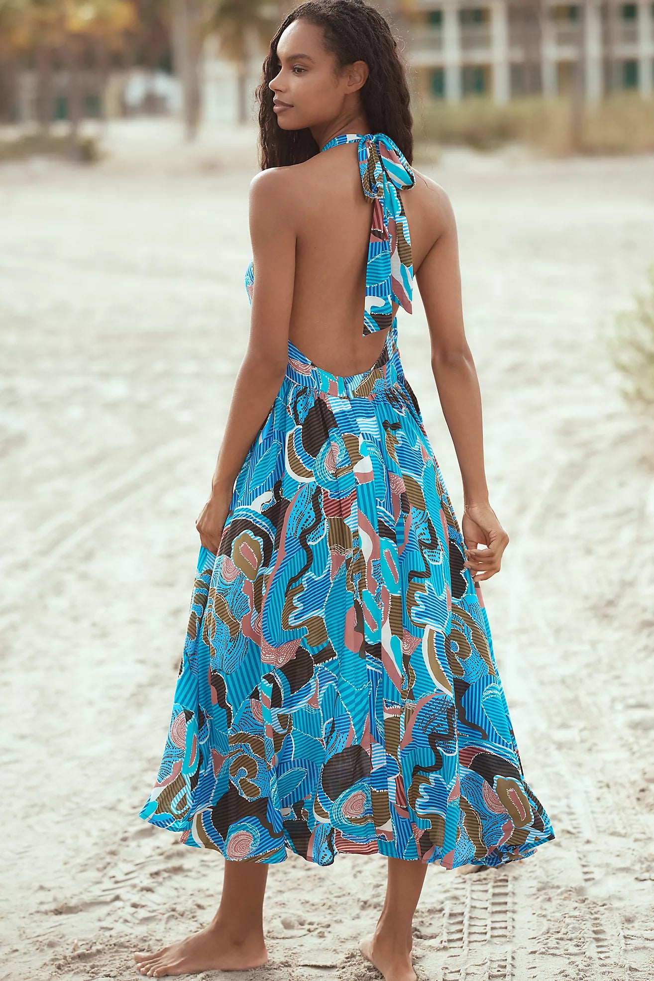 By Anthropologie Sleeveless Cutout Midi Dress
