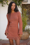Load image into Gallery viewer, By Anthropologie Long-Sleeve Knit Mini Dress
