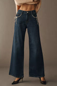 Load image into Gallery viewer, Pilcro Pearl-Embellished Low-Rise Wide-Leg Jeans
