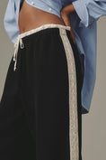 Load image into Gallery viewer, Maeve Crochet Track Stripe Pant
