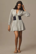 Load image into Gallery viewer, The Tommie Smocked Front-Zip Shirt Dress: Long-Sleeve Mini Edition
