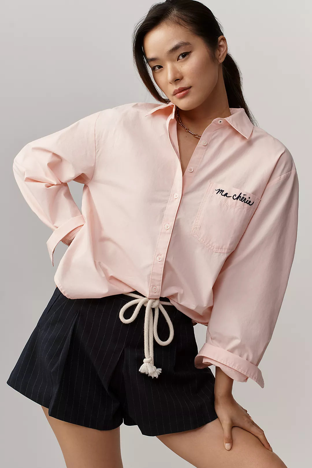 The Shrunken Bennet Embellished Buttondown Shirt